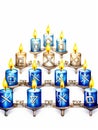 Hanukkah background with copy space