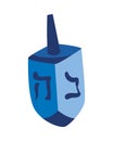 hanukkah blue dreidel Royalty Free Stock Photo