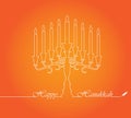 Hanukkah Candles Royalty Free Stock Photo