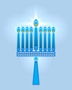 Hanukkah candles Star of David Royalty Free Stock Photo