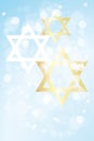 Hanukkah card with copy space