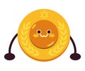 hanukkah character kawaii coin