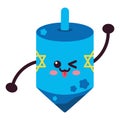 hanukkah character kawaii dreidel toy Royalty Free Stock Photo