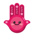 hanukkah character kawaii hamsa