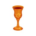 Hanukkah cup with star of David on white background.