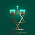 Hanukkah. 2-10 December. Judaic holiday. Traditional symbol - Menorah.