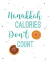 Hanukkah dougnut , Jewish holiday symbol. sweet traditional bake. funny poster