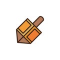 Hanukkah dreidel filled outline icon