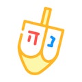 hanukkah dreidel jewish color icon vector illustration Royalty Free Stock Photo