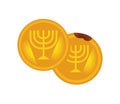 hanukkah gelt coins Royalty Free Stock Photo