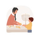 Hanukkah gelt isolated cartoon vector illustration.