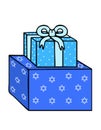 Hanukkah Gifts, holiday packages with star of David