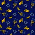 Hanukkah greeting wrapping paper
