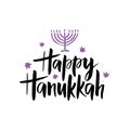 Hanukkah hand drawn lettering typography