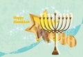 Hanukkah happy effect CMYK banner Royalty Free Stock Photo