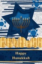 Hanukkah happy star frame vertical Card