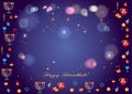 Hanukkah Holiday festival of lights Israel wallapper Royalty Free Stock Photo