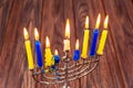 Hanukkah, the Jewish Festival of Lights menorah candles holidays Royalty Free Stock Photo