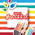 Hanukkah juish vector illustration. jewish menorah simple vector icon. hanuka candles symbol.