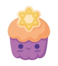 hanukkah kawaii cupcake