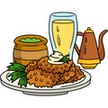 Hanukkah Latke Cartoon Colored Clipart