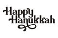 hanukkah Lettering monochrome style