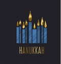 Hanukkah menora vector illustration. Royalty Free Stock Photo