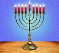 Hanukkah menorah 3D render