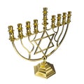 Hanukkah menorah 3D render