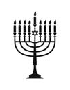 Hanukkah menorah. vector Royalty Free Stock Photo