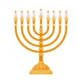 Hanukkah menorah isolated on white