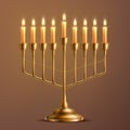 Vector hanukkah jewish holiday menorah