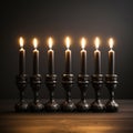 Hanukkah Menorah with Seven Candles