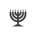 Hanukkah menorah vector icon Royalty Free Stock Photo