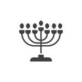 Hanukkah menorah vector icon Royalty Free Stock Photo