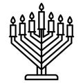 Hanukkah Menorah Vector Illustration Royalty Free Stock Photo