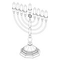 Hanukkah menorah vector Royalty Free Stock Photo