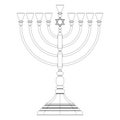 Hanukkah menorah vector Royalty Free Stock Photo