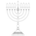 Hanukkah menorah vector Royalty Free Stock Photo