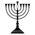 Hanukkah menorah vector Royalty Free Stock Photo