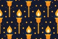 Hanukkah, Pattern of Hanukkah celebrate and festival, Pattern flat and template design Royalty Free Stock Photo