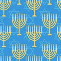 Hanukkah seamless pattern