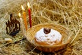 Hanukkah Symbols: Hanukkah Sufganiyah, Hanukkah Menorah, Hanukkah Dreidels