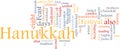 Hanukkah word cloud Royalty Free Stock Photo