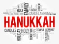 Hanukkah word cloud collage, holiday concept background