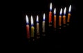 An Hanukkiah Menorah menorah represents a traditional Jewish holiday Hanukkah