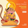 Lord hanuman the pawanputra banner design Royalty Free Stock Photo