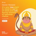 Lord hanuman the pawanputra banner design Royalty Free Stock Photo