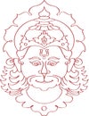 Hanuman the hindu ape (Monkey) god Royalty Free Stock Photo