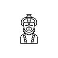 Hanuman, Hindu God icon. Simple line, outline vector religion icons for ui and ux, website or mobile application